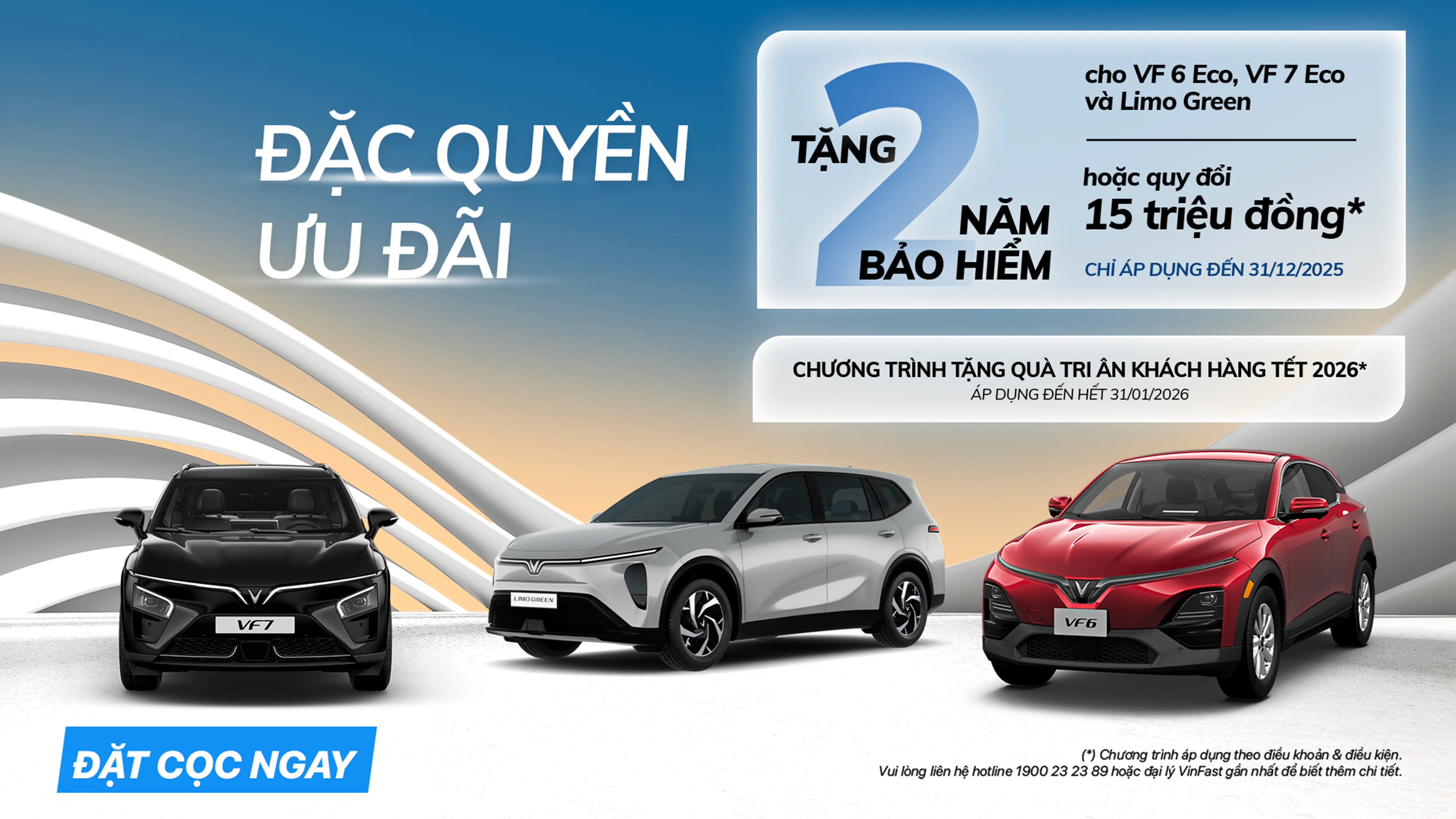 Ưu đãi VF6, VF7 Eco và Limo Green